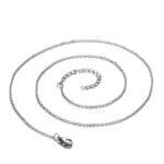 20 Inch Stainless Steel Chain Necklace with Extension - Image 2