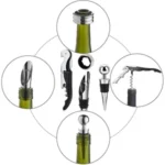 Custom Logo Stainless Steel 4-Piece Wine & Bar Tool Set - Image 3