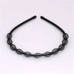 Unisex Non Slip Zigzag Metal Hoop Hairband - Image 4