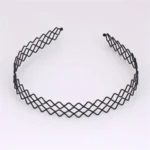 Unisex Non Slip Zigzag Metal Hoop Hairband - Image 2