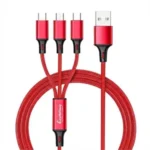 3-in-1 2.8A Fast Charging Nylon Braided Data Cable - Image 5