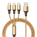 3-in-1 2.8A Fast Charging Nylon Braided Data Cable - Image 2