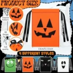 Reusable Halloween Pumpkin & Ghost Felt Trick-or-Treat Bag - Image 3