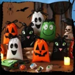 Reusable Halloween Pumpkin & Ghost Felt Trick-or-Treat Bag - Image 4