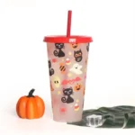 Halloween Color-Changing Ghost Plastic Tumbler Cup - Image 3