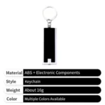 Custom Mini LED Flashlight Plastic Keychain - Image 3
