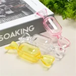 Mini Clear Christmas Candy Gift Box with Cute Bow - Image 4