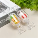 Mini Clear Christmas Candy Gift Box with Cute Bow - Image 3