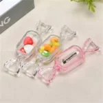 Mini Clear Christmas Candy Gift Box with Cute Bow
