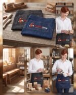 Mini Denim Utility Waist Apron With Custom Logo - Image 3