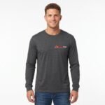Moisture-Wicking Performance Long Sleeve Tee With Custom Log
