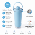 20oz Stainless Steel Insulated Protein Shaker Bottle - Image 4