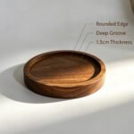 Custom Logo Acacia Wood Coaster Round Square Promo Gift - Image 3