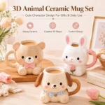 Cute Ceramic Cartoon Mug Custom Logo Character Coffee Cup - Image 4