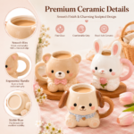 Cute Ceramic Cartoon Mug Custom Logo Character Coffee Cup - Image 3