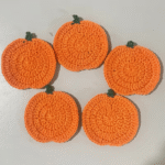 Custom Logo Halloween Pumpkin Knitted Coaster Promo Gift - Image 8