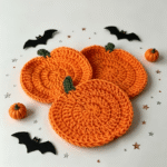 Custom Logo Halloween Pumpkin Knitted Coaster Promo Gift - Image 4