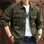 Custom Logo Men's French Workwear Denim Jacket Promo Wear - Image 2