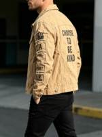 Custom Logo Men's Streetwear Denim Trucker Jacket Promo - Image 2