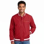 Classic Fit Snap-Down Letterman Style Jacket for Men - Image 2