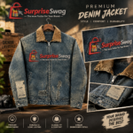OEM Custom Vintage Distressed Denim Zipper Jacket for Men - Image 4