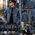 Men's Vintage Slim Denim Jacket Winter Velvet Warm - Image 8