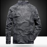 Men's Vintage Slim Denim Jacket Winter Velvet Warm - Image 3