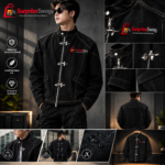 2026 Custom OEM/ODM Men’s Turtleneck Denim Jean Jacket - Image 2