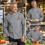 Durable Stain-Resistant Long Sleeve Culinary Chef Coat - Image 5