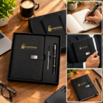 A5 Sustainable Leather Notebook & Luxury Pen Corporate Gift Set - Image 7