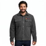 Classic Fit Snap-Down Heavy Shirt Jacket for Men - Image 2