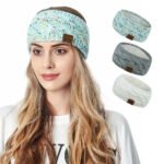 Custom Logo Knit Fleece Lined Headband Winter Promo Gift - Image 4