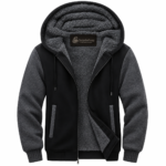 Custom Logo Men's Sherpa Lined Zip Hoodie Promo Wear