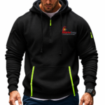 Custom Logo Men's Tactical Quarter Zip Hoodie Promo Wear