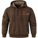 Custom Logo Men's Quarter Zip Hoodie Casual Promo Wear - Image 2