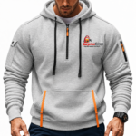 Custom Logo Men's Tactical Quarter Zip Hoodie Promo Wear - Image 3