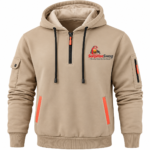 Custom Logo Men's Quarter Zip Hoodie Casual Promo Wear - Image 6