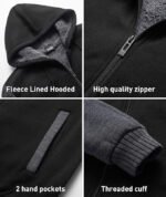 Custom Logo Men's Sherpa Lined Zip Hoodie Promo Wear - Image 6