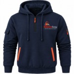 Custom Logo Men's Quarter Zip Hoodie Casual Promo Wear - Image 8