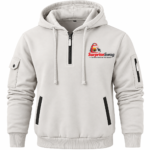 Custom Logo Men's Quarter Zip Hoodie Casual Promo Wear - Image 9