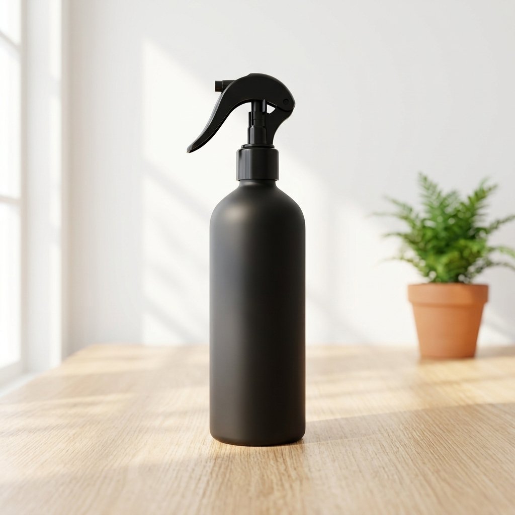 Hba71a18646f64843a37d88c511d1861c2 350ml Plastic Matte Black Trigger Spray Bottle - Image 1