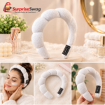 1pc White Facial & Cleansing Headband - Image 5
