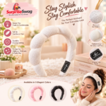 1pc White Facial & Cleansing Headband - Image 4
