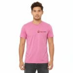 Fade to Plum: Men's Abstract Core Tee With Custom Logo - Image 2