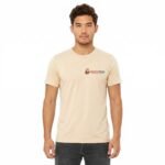 Fade to Plum: Men's Abstract Core Tee With Custom Logo - Image 3