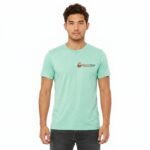 Fade to Plum: Men's Abstract Core Tee With Custom Logo - Image 4