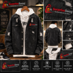 OEM/ODM Men’s Hooded Denim Jacket Hip Hop Streetwear - Image 10