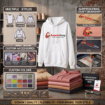 Custom Men’s Quarter-Zip OEM Oversized Streetwear Hoodie