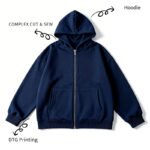 Men’s 380GSM Cotton French Terry Zip-Up Hoodie - Image 3