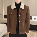 Custom Logo Men's Fur Collar Winter Jacket Promotional - Image 2